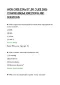 WGU C838 EXAM STUDY GUIDE 2026&NewLine;COMPREHENSIVE QUESTIONS AND&NewLine;SOLUTIONS