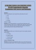 AVID PRO TOOLS 110 CERTIFICATION &NewLine;EXAM Comprehensive Question &NewLine;Examination with Answers and Rationales