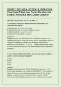 MPOETC TEST &num;12 & 13 VEHICLE CODE EXAM &NewLine;Pennsylvania Vehicle Code Practice Questions with &NewLine;Solutions Newest 2026-2027 &vert; Already Graded A&plus; 