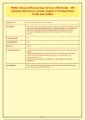 NR566 Advanced Pharmacology for Care of the Family - 198&NewLine;Questions and Answers Already Graded A&plus; Premium Exam&NewLine;Tested And Verified&NewLine;