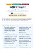 NURS 620 Exam 2 Study Guide&colon; 270 Questions & Rationales &vert; Advanced Pathophysiology &vert; A&plus; Guide