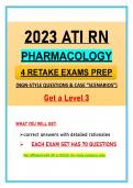 2023 ATI RN Pharmacology Proctor Retake Exams &vert; NGN-Style Questions & Case Scenarios &vert; Detailed Rationales &vert; ATI Pharmacology &NewLine;