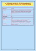 AP Psychology Exam Review 2026&ndash;2027 &vert; 200 Verified Questions and Answers &vert; Complete College Board AP Psychology Study Guide & Practice Exam