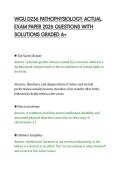 WGU D236 PATHOPHYSIOLOGY ACTUAL&NewLine;EXAM PAPER 2026 QUESTIONS WITH&NewLine;SOLUTIONS GRADED A&plus;
