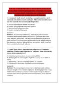 NUR 126 &ndash; COMMUNITY HEALTH NURSING Public Health &NewLine;Nursing Study Guide Population Health&comma; Community Assessment&comma; &NewLine;Disease Prevention&comma; Health Promotion&comma; and Comprehensive Review &NewLine;Questions with Detailed Answers & Rationales