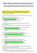 Chamberlain College &ndash; NR442 Community Health Nursing Exam 1 Practice Questions & Verified Correct Answers with Detailed Rationales &lpar;Latest 2026 Edition&rpar;