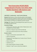 Next Generation NCLEX &lpar;NGN&rpar; &NewLine;Comprehensive Practice Test 2025&sol;2026 &NewLine;Quality Questions with Answers and &NewLine;Rationales 