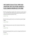 WKF KUMITE EXAM ACTUAL PAPER 2026&NewLine;QUESTIONS WITH SOLUTIONS GRADED A&NewLine;PLUS COMPLETE REVIEW SET 270 ITEMS