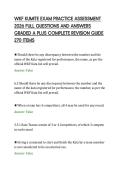 WKF KUMITE EXAM PRACTICE ASSESSMENT&NewLine;2026 FULL QUESTIONS AND ANSWERS&NewLine;GRADED A PLUS COMPLETE REVISION GUIDE&NewLine;270 ITEMS