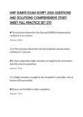 WKF KUMITE EXAM SCRIPT 2026 QUESTIONS&NewLine;AND SOLUTIONS COMPREHENSIVE STUDY&NewLine;SHEET FULL PRACTICE SET 270