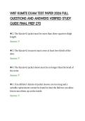 WKF KUMITE EXAM TEST PAPER 2026 FULL&NewLine;QUESTIONS AND ANSWERS VERIFIED STUDY&NewLine;GUIDE FINAL PREP 270