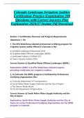 INSTANT PDF DOWNLOAD &ndash; Colorado Landscape Irrigation Auditor Certification Practice Examination &lpar;100 Questions with Correct Answers & Detailed Explanations&rpar; 2026&sol;2027 PDF