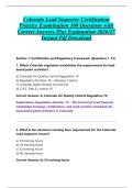 INSTANT PDF DOWNLOAD &ndash; Colorado Lead Inspector Certification Practice Examination &lpar;100 Questions with Correct Answers & Detailed Explanations&rpar; 2026&sol;2027 PDF