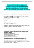 Colorado Motor Grader Operator &NewLine;Certification Practice Examination 100 &NewLine;Questions with Correct Answers Plus &NewLine;Explanation 2026&sol;27 Instant Pdf Download