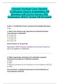 Colorado Overhead Crane Operator &NewLine;Certification Practice Examination 100 &NewLine;Questions with Correct Answers Plus &NewLine;Explanation 2026&sol;27 Instant Pdf Download 