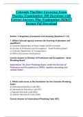 Colorado Pipefitter Licensing Exam &NewLine;Practice Examination 100 Questions with &NewLine;Correct Answers Plus Explanation 2026&sol;27 &NewLine;Instant Pdf Download 