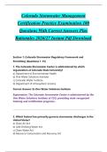 Colorado Stormwater Management &NewLine;Certification Practice Examination 100 &NewLine;Questions With Correct Answers Plus &NewLine;Rationales 2026&sol;27 Instant Pdf Download