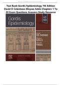 Test Bank Gordis Epidemiology 7th Edition David D Celentano Moyses Szklo Chapters 1 To 20 Exam Questions Answers Study Resource