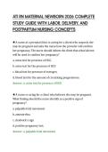 ATI RN MATERNAL NEWBORN 2026 COMPLETE &NewLine;STUDY GUIDE WITH LABOR&comma; DELIVERY&comma; AND &NewLine;POSTPARTUM NURSING CONCEPTS 