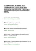 ATI RN MATERNAL NEWBORN 2026 &NewLine;COMPREHENSIVE QUESTION SET WITH &NewLine;RATIONALES AND NEWBORN ASSESSMENT &NewLine;REVIEW 