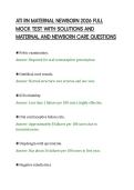ATI RN MATERNAL NEWBORN 2026 FULL &NewLine;MOCK TEST WITH SOLUTIONS AND &NewLine;MATERNAL AND NEWBORN CARE QUESTIONS