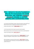WGU - Network & Security Foundations - After the Pre-Assessment C 417 EXAM QUESTIONS AND VERIFIED CORRECT ANSWERS GRADED A&plus; -LATEST 2026-2027- 100- GUARANTEED PASS&period;docx&NewLine;&NewLine;