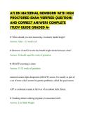 ATI RN MATERNAL NEWBORN WITH NGN &NewLine;PROCTORED EXAM VERIFIED QUESTIONS &NewLine;AND CORRECT ANSWERS COMPLETE &NewLine;STUDY GUIDE GRADED A&plus;