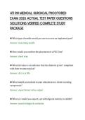 ATI RN MEDICAL SURGICAL PROCTORED &NewLine;EXAM 2026 ACTUAL TEST PAPER QUESTIONS &NewLine;SOLUTIONS VERIFIED COMPLETE STUDY &NewLine;PACKAGE