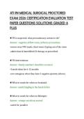 ATI RN MEDICAL SURGICAL PROCTORED &NewLine;EXAM 2026 CERTIFICATION EVALUATION TEST &NewLine;PAPER QUESTIONS SOLUTIONS GRADED A &NewLine;PLUS