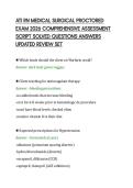 ATI RN MEDICAL SURGICAL PROCTORED &NewLine;EXAM 2026 COMPREHENSIVE ASSESSMENT &NewLine;SCRIPT SOLVED QUESTIONS ANSWERS &NewLine;UPDATED REVIEW SET