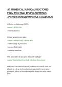 ATI RN MEDICAL SURGICAL PROCTORED &NewLine;EXAM 2026 FINAL REVIEW QUESTIONS &NewLine;ANSWERS BUNDLED PRACTICE COLLECTION
