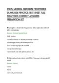 ATI RN MEDICAL SURGICAL PROCTORED &NewLine;EXAM 2026 PRACTICE TEST SHEET FULL &NewLine;SOLUTIONS CORRECT ANSWERS &NewLine;PREPARATION SET 