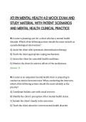 ATI RN MENTAL HEALTH 4&period;0 MOCK EXAM AND &NewLine;STUDY MATERIAL WITH PATIENT SCENARIOS &NewLine;AND MENTAL HEALTH CLINICAL PRACTICE 