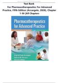 Test Bank For Pharmacotherapeutics For Advanced Practice&comma; Fifth Edition &lpar;Arcangelo&comma; 2026&rpar;&comma; Chapter 1-56 &vert;All Chapters