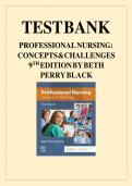 Updated&sol;Latest Professional Nursing Concepts and Challenges 9th Edition Beth Perry Black Test Bank Complete All Chapters Comprehensive Professional Nursing Resource Practice Questions Answers Rationales NCLEX Review Ethics Leadership Evidence Based Practi