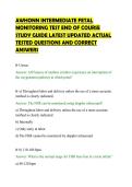 AWHONN INTERMEDIATE FETAL &NewLine;MONITORING TEST END OF COURSE &NewLine;STUDY GUIDE LATEST UPDATED ACTUAL &NewLine;TESTED QUESTIONS AND CORRECT &NewLine;ANSWERS