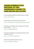 AWHONN INTERMEDIATE FETAL &NewLine;MONITORING TEST FINAL &NewLine;COMPREHENSIVE ASSESSMENT TEST &NewLine;PAPER QUESTIONS AND SOLUTIONS