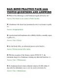 BAIL BOND PRACTICE PACK 2026 &NewLine;TESTED QUESTIONS AND ANSWERS 