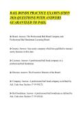 BAIL BONDS PRACTICE EXAMINATION &NewLine;2026 QUESTIONS WITH ANSWERS &NewLine;GUARANTEED TO PASS&period;