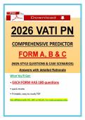 2026 VATI PN Comprehensive Predictor Form A&comma; B & C Actual Exam &vert; 2026 NGN-Style Questions & Case Scenarios&vert; VATI Nursing &vert; 100&percnt; Graded A&plus;