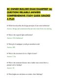 BC OWNER BUILDER EXAM EXAMPREP 186 &NewLine;QUESTIONS RELIABLE ANSWERS &NewLine;COMPREHENSIVE STUDY GUIDE GRADED &NewLine;A PLUS