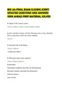 BIO 171 LAB SCRIPT 2026 FULL SOLUTIONS &NewLine;CORRECT RESPONSES VERIFIED A PLUS 