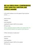 BIO 1201 GREGG EXAM 2 COMPREHENSIVE &NewLine;STUDY GUIDE FULL QUESTIONS AND &NewLine;CORRECT ANSWERS