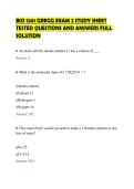 BIO 1201 GREGG EXAM 2 STUDY SHEET &NewLine;TESTED QUESTIONS AND ANSWERS FULL &NewLine;SOLUTION