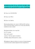 BLOOD BANK FINAL STUDY GUIDE 2026 &NewLine;COMPLETE QUESTIONS AND ANSWERS&period;