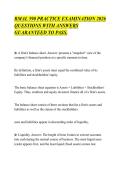 BMAL 590 PRACTICE EXAMINATION 2026 &NewLine;QUESTIONS WITH ANSWERS &NewLine;GUARANTEED TO PASS&period; 