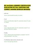 BSC 108 EXAM 3 KENNEDY CERTIFICATION &NewLine;EVALUATION SET FULL QUESTIONS AND &NewLine;CORRECT ANSWERS BUNDLED RESOURCE 