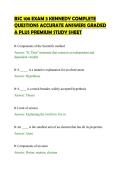 BSC 108 EXAM 3 KENNEDY COMPLETE &NewLine;QUESTIONS ACCURATE ANSWERS GRADED &NewLine;A PLUS PREMIUM STUDY SHEET