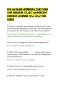 BSC 108 EXAM 3 KENNEDY QUESTIONS &NewLine;AND ANSWERS SOLVED 100 PERCENT &NewLine;CORRECT VERIFIED FULL SOLUTION &NewLine;GUIDE