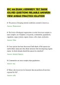 BSC 108 EXAM 3 KENNEDY TEST BANK &NewLine;SOLVED QUESTIONS RELIABLE ANSWERS &NewLine;VIEW AHEAD PRACTICE SOLUTION